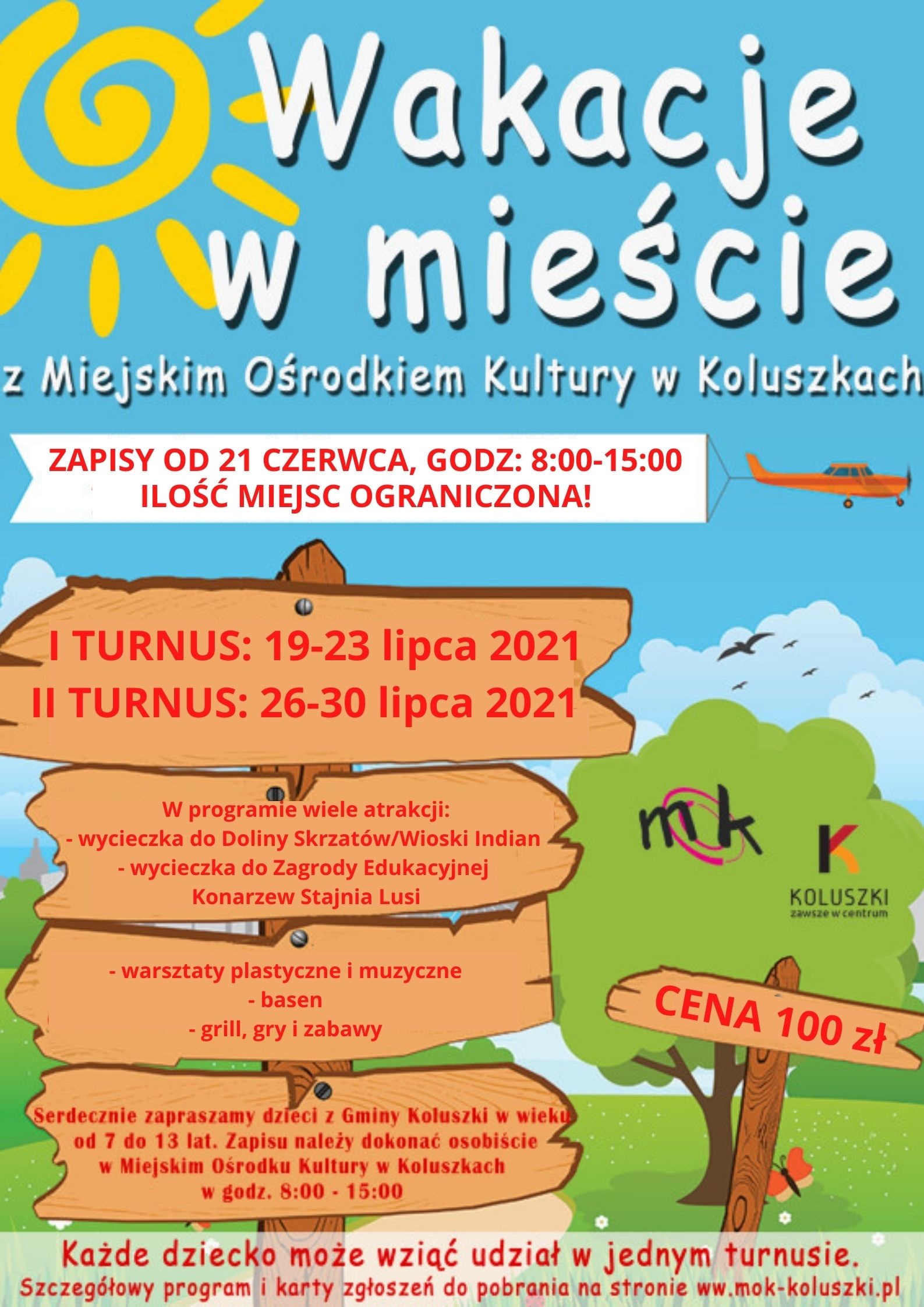 Plakat Wakacji w Mieście 2021