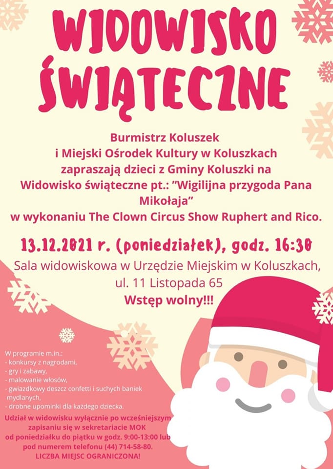 Plakat widowiska świątecznego