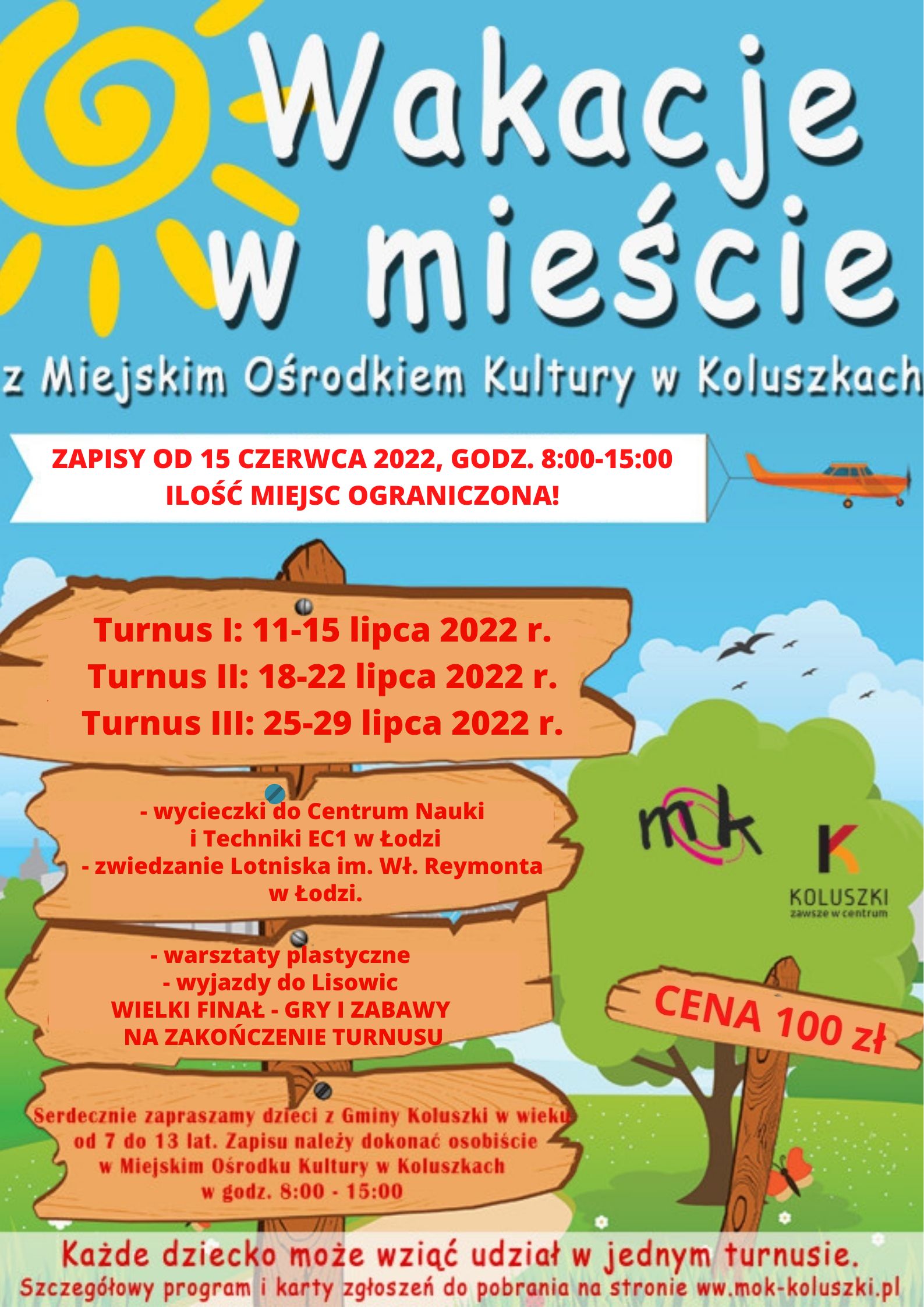 Plakat Wakacje w mieście 2022