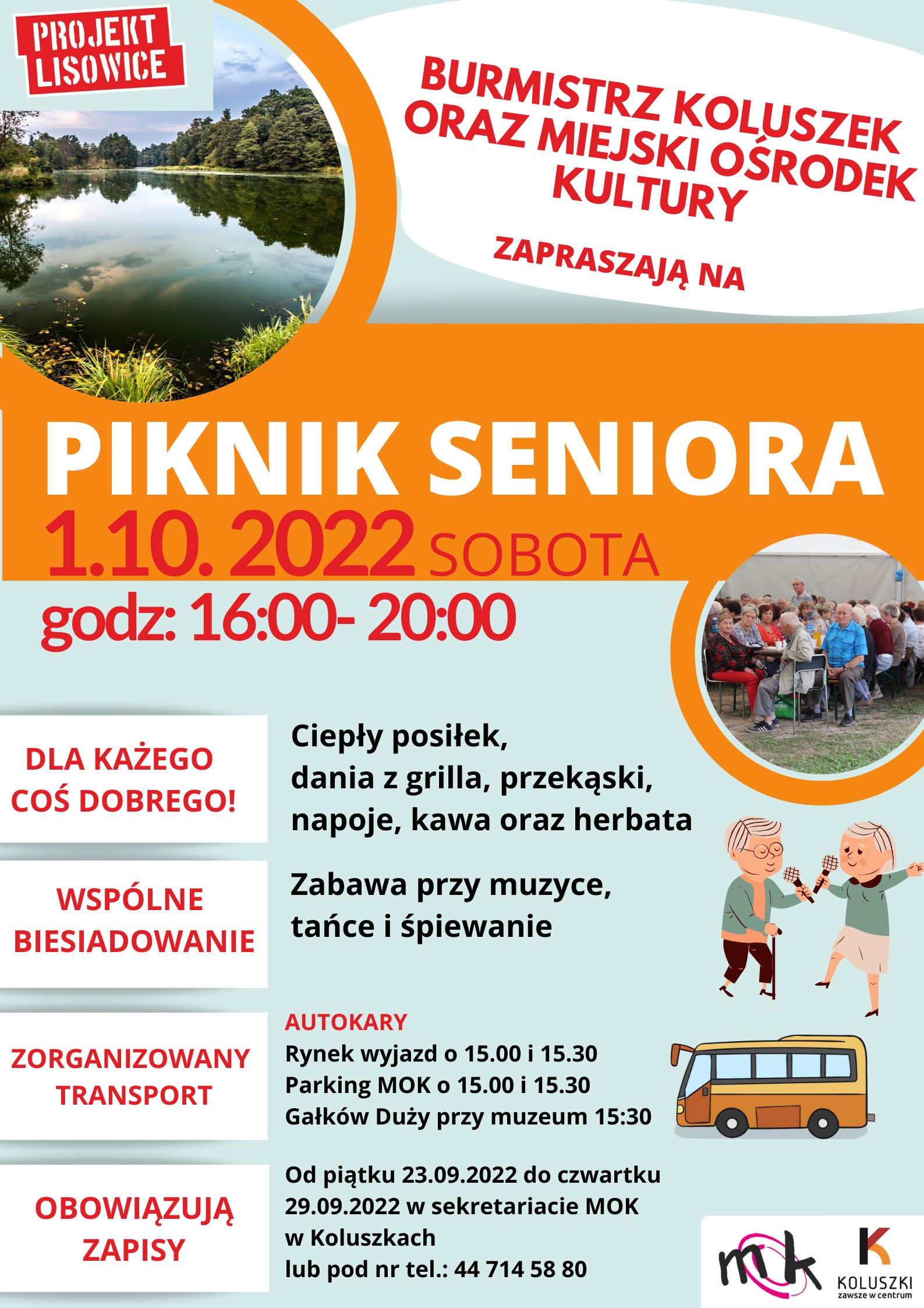 Plakat - zaporszenie na Piknik Seniora 2022