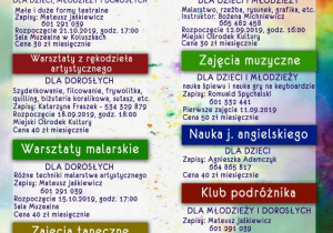 Plakat oferty kulturalnej MOK