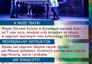 Plakat zajęć teatralnych MOK