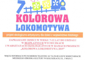 Zaproszenie do udziału w bezpłatnym projekcie Kolorowa Lokomotywa 2019