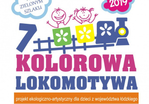 Plakat bezpłatnego projektu Kolorowa Lokomotywa 2019