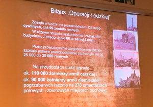 Zdjęcie kadru prezentacji Bilans "Operacji Łódzkiej"