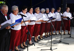 Zdjęcie Zespołu Gałkowianie podczas wystepu na scenie Amifiteatru Parku Miejskiego podczas Dni Koluszek 2022